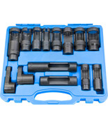 14pcs Oxygen O2 Sensor Diesel Fuel Injector Solenoid Wrench Socket Set - £67.22 GBP