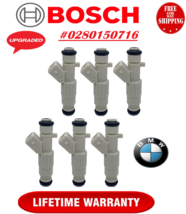 Hp+Torque Upgrade Oem Bosch x6 4hole 30LB Fuel Injectors For 87-88 Bmw 325 528E - £136.69 GBP