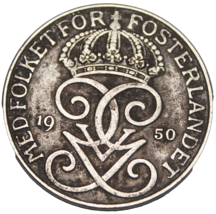 Sweden 5 Ore, 1950~Iron~Free Shipping #A35 - £3.19 GBP