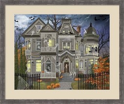 Halloween Haunted House Framed Art Print - £286.96 GBP