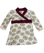 Tea Collection Vintage Red Label Dress 12-18 Mos Wrap Style Floral Burgundy - $20.91 CAD