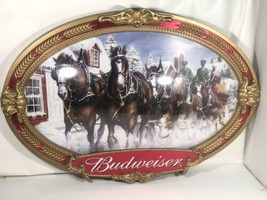 Vintage Anheuser Busch Budweiser Clydesdale Cavallo Team Muro Bubble Firmare - £117.33 GBP