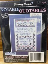 Stoney Creek Notable Quotables Counted Cross Stitch "Buying Happiness" *... - $13.99