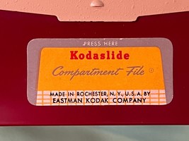 Vtg Kodak Kodaslide Compartment File Slide Holder Metal Picture Storage Tip Out - £9.25 GBP