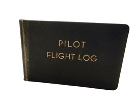 Vintage 1947 Hardback Pilots Flight Log Book Used Flight Record Aero Publishers - £25.65 GBP