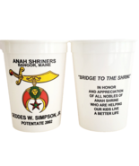 2002 Anah Shriners Lot Of 2 Plastic Cups Bangor Maine Geddes Simpson Mas... - $24.99