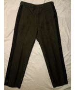 Men&#39;s Class A OFFICER Serge Green Army Dress Pants AG- 489 Black Stripe ... - $61.32 CAD