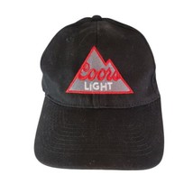 Coors Light Beer Baseball Cap Hat Black Size Adjustable Advertising Silver Logo - £13.52 GBP