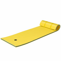 83&quot; X 26&quot; 3-Layer Floating Pad Mat Water Sports Recreation Relaxing Yellow - £136.67 GBP
