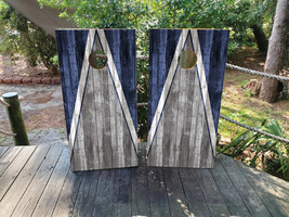 Waterproof Cornhole WRAPS / Red Wood Grain / Natural Wood Grain  / Lamin... - $85.00