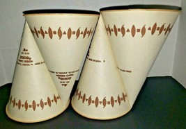 Vintage Dixie Cups Pointed Disposable Drinking Brown Tempo Pattern Lot 4 New - £11.71 GBP