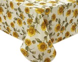 1 Printed Fabric Tablecloth, 52&quot; x 70&quot; Oblong (4-6 people), EURO SUNFLOW... - £21.67 GBP