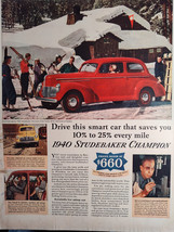 1940 LIFE Ads STUDEBAKER Champion Automobiles Birds Eye Frozen Frosted F... - $10.80