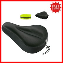 Comfortable Gel Bike Seat Cover with Reflective Strips - Enhancing Ride ... - $23.75