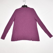 Eileen Fisher Women&#39;s Long Sleeve Ribbed Mock Neck Sweater Purple Size XS - $14.83