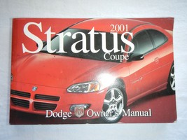 2001 Stratus coupe Dodge Owner&#39;s manual with plastic vinyl folder - $10.39