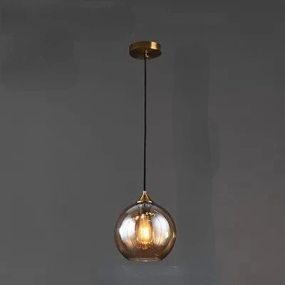  Gl Ball Pendant Light Fixture Luminaire Hanging Lamps Indoor room Kitch... - $260.74