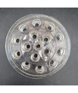 VINTAGE CLEAR GLASS FROG FLOWER FLORAL STEM HOLDER VASE DOMED 16 HOLE 5&quot;... - $12.14 CAD