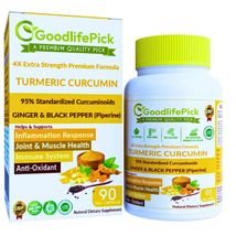 GoodlifePick Turmeric Curcumin Capsules Extra Strength with Ginger &amp; 95%... - $19.77