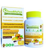 GoodlifePick Turmeric Curcumin Capsules Extra Strength with Ginger &amp; 95%... - $19.77