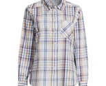 Time &amp; Tru Women&#39;s Long Sleeve Plaid Button Front Flannel Shirt Size Sma... - $8.85