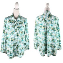 Old Navy Hawaiian Shirt XLP Boyfriend Shirt Button Down Linen Blend New - £23.12 GBP