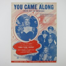 Sheet Music You Came Along (From Out Of Nowhere) Helen Forrest Vintage 1931 - £7.86 GBP