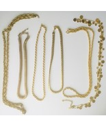 Lot of Vintage 6 Gold Costume Jewelry Chains Necklaces - Monet, 1928 + - $75.00