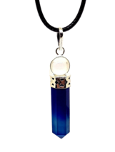 Blue Chalcedony Necklace Pendant Quartz Sphere Crystal Reiki Energy Char... - £12.82 GBP