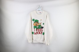 Vintage 90s Streetwear Mens XL Spell Out Leprechaun Crewneck Sweatshirt USA - £38.99 GBP