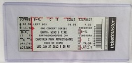 EARTH, WIND &amp; FIRE - ORIGINAL 2012 UNUSED WHOLE FULL CONCERT TICKET - $20.82 CAD