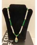 Handmade prasiolite gemstone special design beaded necklace - £39.33 GBP