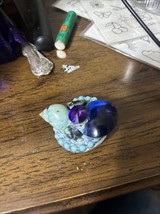 blue seashell earring shells sea - $2.36