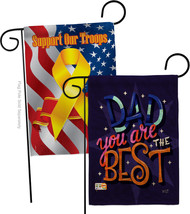 Dad Are Best Burlap - Impressions Decorative Support Our Troops Garden Flags Pac - £27.62 GBP