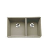 BLANCO Precis Silgranit 60/40 Double Bowl Undermount Kitchen Sink -Truffle - $889.00
