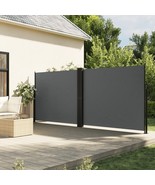  Retractable Side Awning Anthracite 100% polyester with a PU coating - $3,907.58 MXN