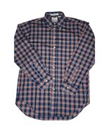 Vintage Woolrich Shirt Mens Size Medium Blue Red Plaid Button Down Long ... - $174.08 MXN