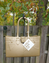 Robert Verdi Great Bag Co Large Rubber It Tote Purse Gold Model M. 24-K - $75.99