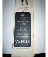 Vintage Venus Quality Pen Print Magazine Advertisement 1946 - $5.47 CAD