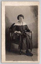 RPPC c1918 Woman Seated For Photo Postcard P29 - £6.35 GBP