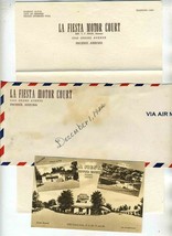 La Fiesta Motor Court Grand Ave Phoenix Arizona Envelope Stationery &amp; Postcard  - $25.81