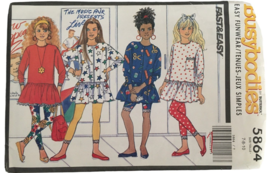 Butterick Sewing Pattern 5864 Girls Top Shorts Leggings Fall Wardrobe 7 8 10 UC - £7.86 GBP