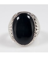 Navajo Onyx Argent Sterling Bague Sz 11.75 - $3,454.11 MXN