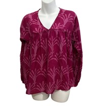 Apiece Apart agata fuschia floral print blouse Size 2 flowy boho - $43.56