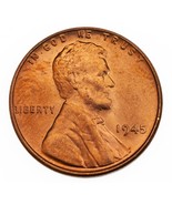 1945 Lincoln Cents Original Rouleau Choix / Gem Bu Rouge Couleur,Terrific - $2,354.13 MXN