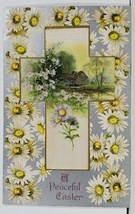 A Peaceful Easter Daisies Silk Cross Postcard F19 - £5.46 GBP