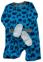 Toddler Boy 4T Fleece Sleeper Carters Wildlife - £3.87 GBP