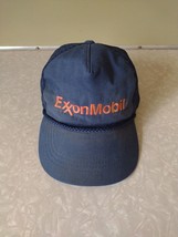 1980s 1990s Exxon Mobil Oil Gas Station Snapback Hat Cap Trucker Mesh Ro... - $18.49