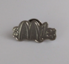 Smile Silver McDonald&#39;s Employee Lapel Hat Pin - £5.81 GBP