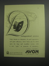 1948 Avon Tyres Ad - Distinguished service - $18.49